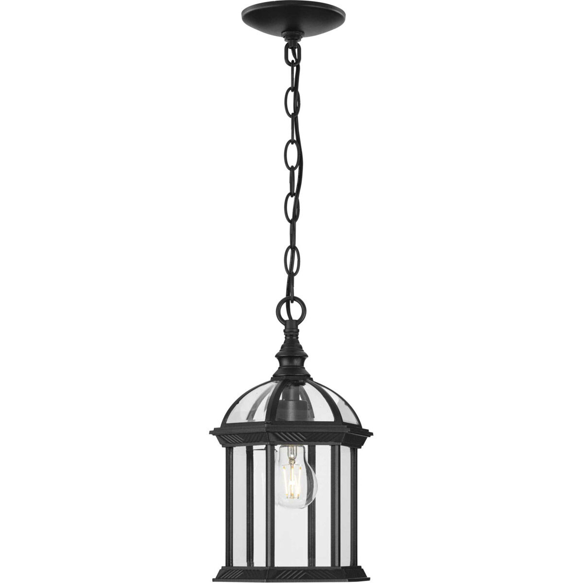 Dillard 1 Light 8 inch Textured Black Outdoor Hanging Lantern