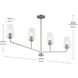 Celino Linear Chandelier Ceiling Light in Brushed Nickel