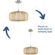 Cordova 1 Light 16 inch Natural Rattan Pendant Ceiling Light, Design Series