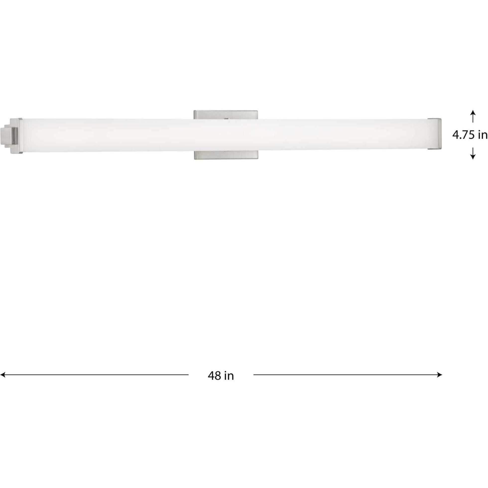 Phase 2.1 LED LED 48 inch Brushed Nickel Linear Bath Bar Wall Light, Progress LED