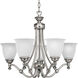 Renovations 5 Light 25 inch Antique Nickel Chandelier Ceiling Light