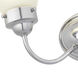 Fluted Glass 2 Light 11.75 inch Polished Chrome Bath Vanity Wall Light in Etched