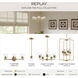 Replay 3 Light 22 inch Brushed Gold Bath & Vanity Light Wall Light