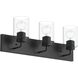 Merry 3 Light 24 inch Black Bath Vanity Wall Light