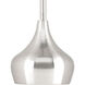 Kiss LED 5 inch Brushed Nickel Mini-Pendant Ceiling Light