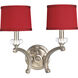 Roxbury 2 Light 15 inch Classic Silver Wall Bracket Wall Light