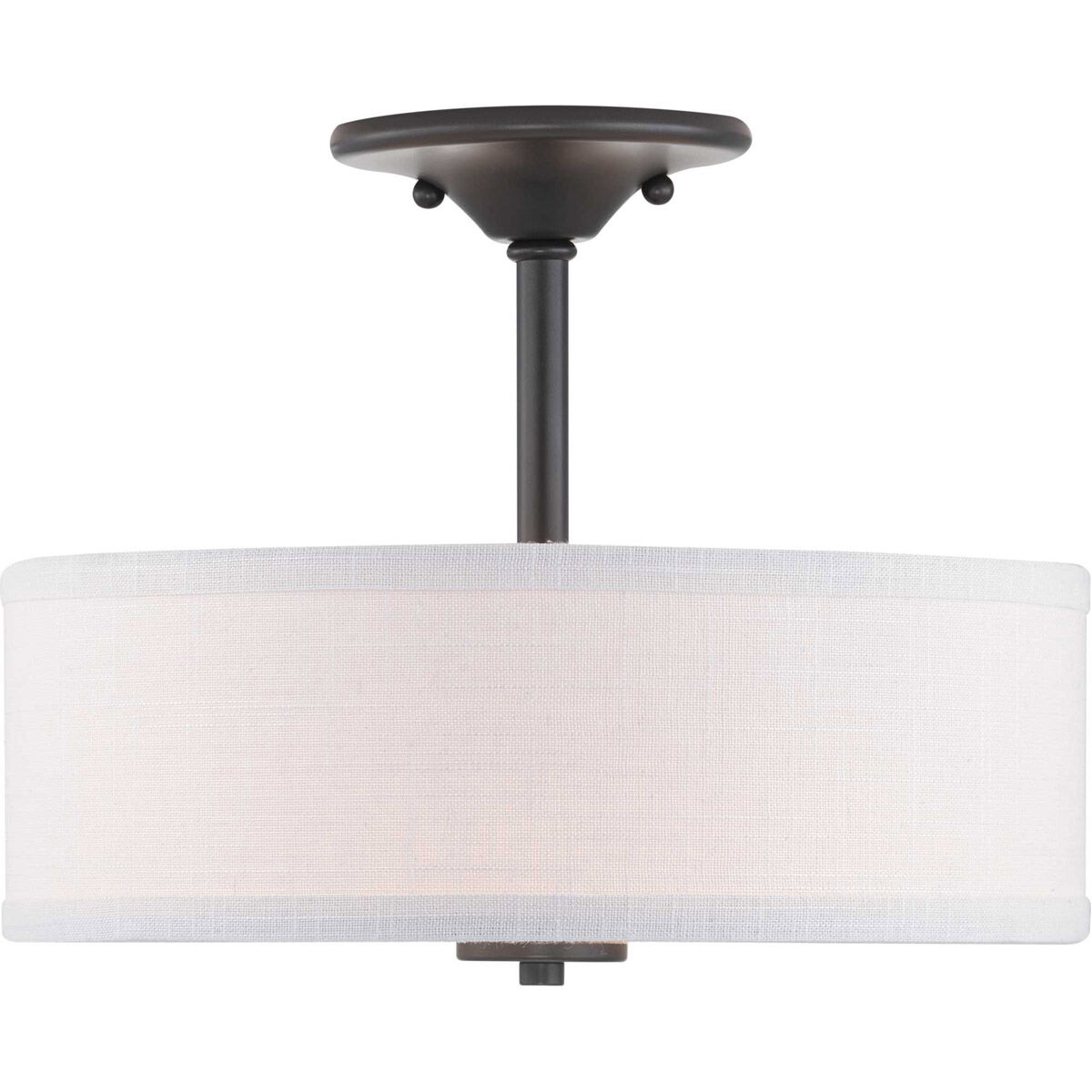 Inspire 2 Light 13 inch Graphite Semi-Flush Mount Ceiling Light