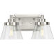 Hinton 2 Light 16 inch Brushed Nickel Bath Vanity Wall Light