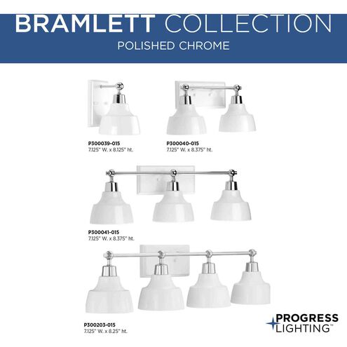 Bramlett 4 Light 33 inch Polished Chrome Bath Vanity Wall Light