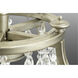 Desiree 6 Light 38 inch Silver Ridge Linear Chandelier Ceiling Light, Design Series