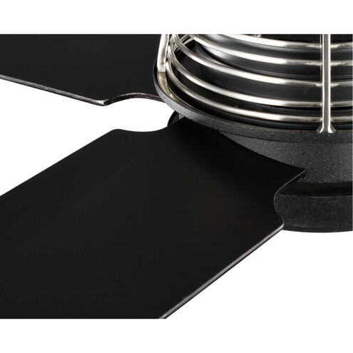 Shaffer 56 inch Forged Black with Black/Silver Blades Ceiling Fan