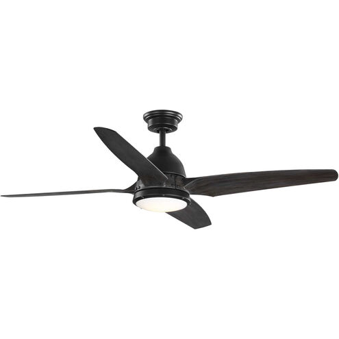 Alleron 56 inch Flat Black with Antique Black Blades Ceiling Fan
