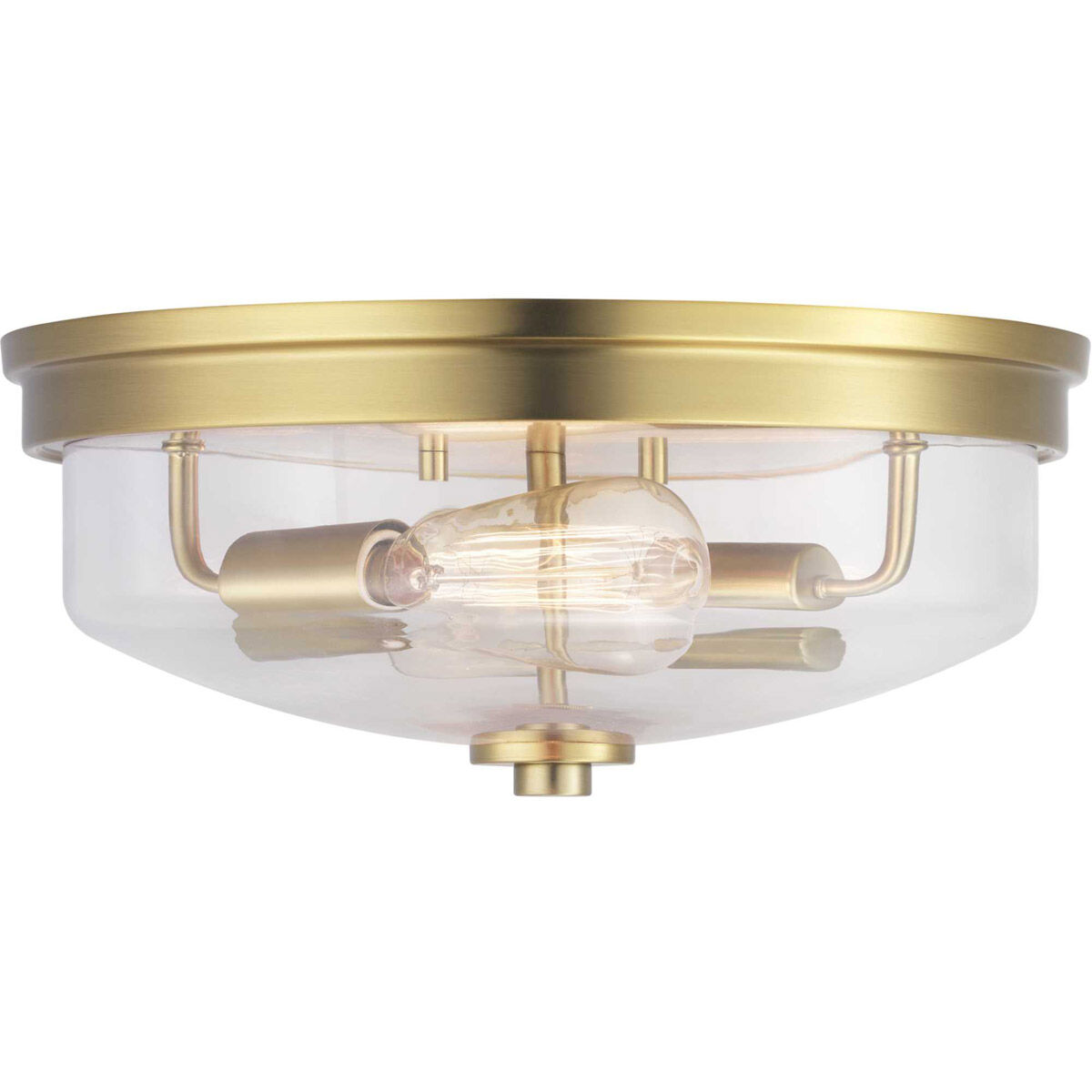 Blakely 2 Light 14 inch Brushed Bronze Flush Mount Ceiling Light, Design Series