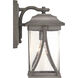 Abbott 1 Light 16 inch Antique Pewter Outdoor Wall Lantern, Medium