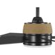 Shaffer II 56 inch Matte Black with Matte Black/Rustic Charcoal Blades Ceiling Fan, Progress LED