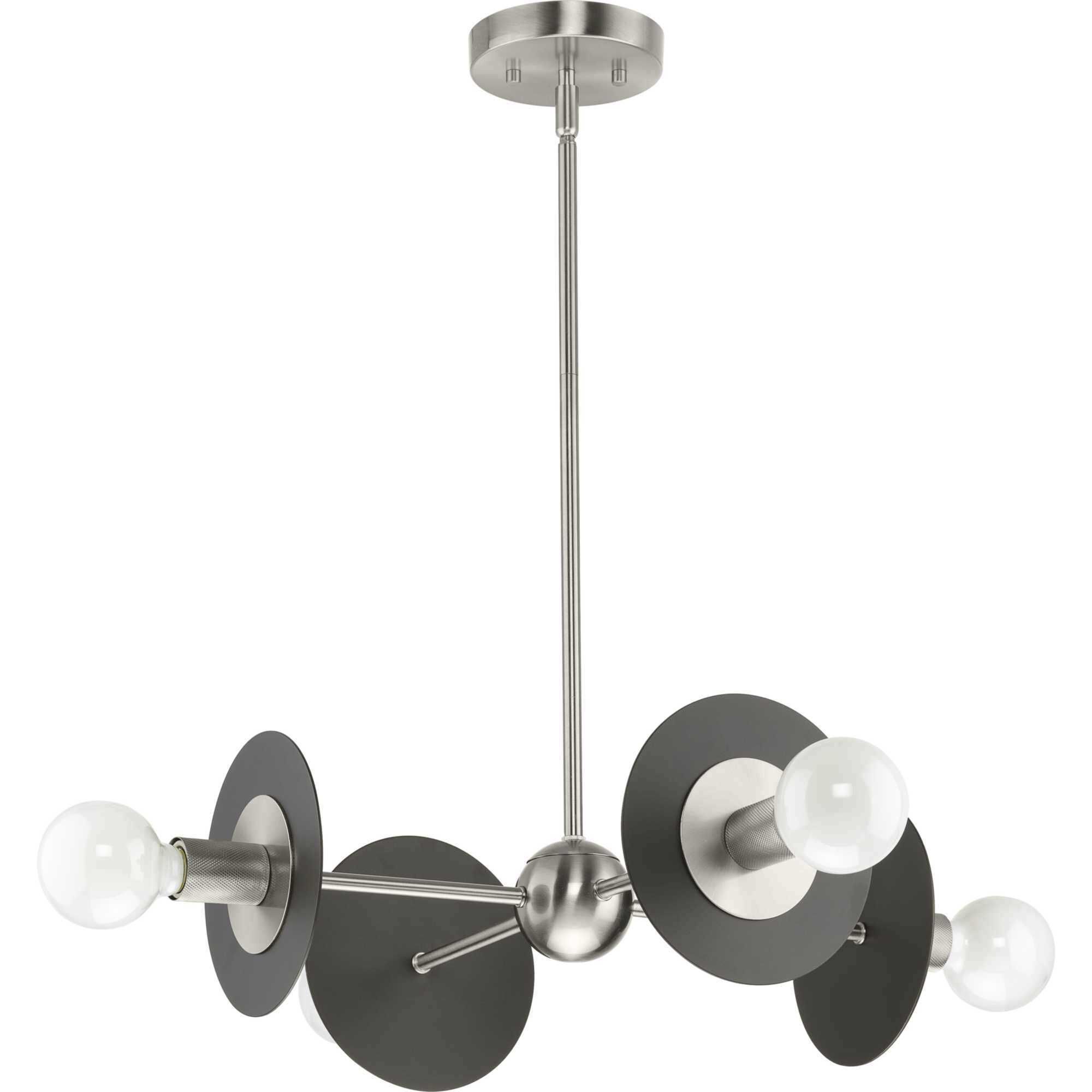 Trimble 4 Light 22.37 inch Brushed Nickel Chandelier Ceiling Light, Design Series