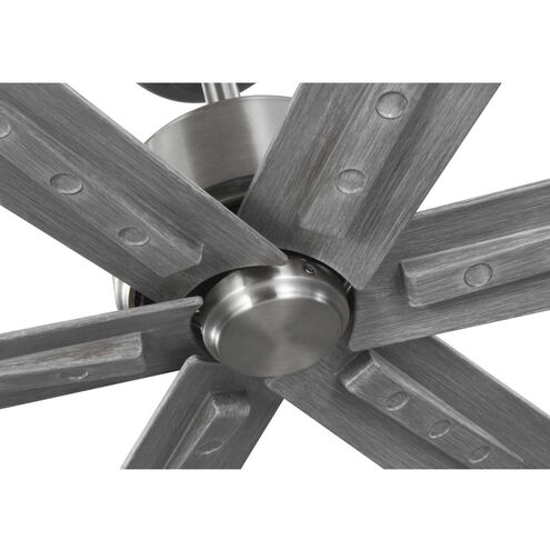 Brazas 56 inch Brushed Nickel with Grey Weathered Wood Blades Ceiling Fan