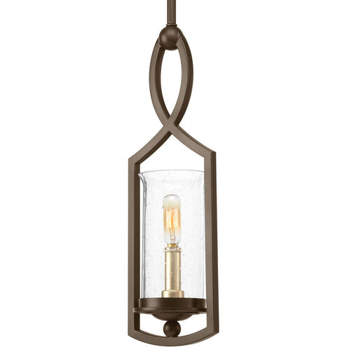 Soiree 1 Light 6 inch Antique Bronze Mini-Pendant Ceiling Light, Design Series