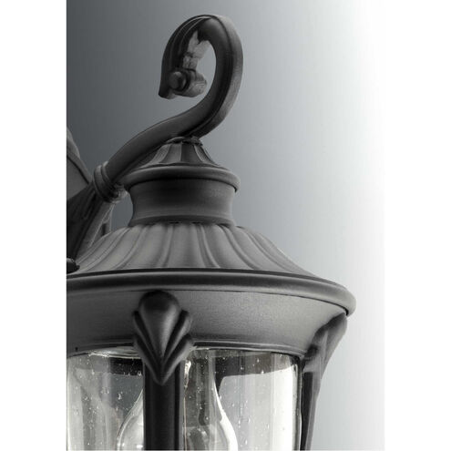 Meridian 2 Light 20 inch Textured Black Outdoor Wall Lantern, Large