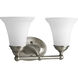 Milia 2 Light 14 inch Brushed Nickel Bath Vanity Wall Light