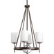 Compass 4 Light 18 inch Antique Bronze Foyer Pendant Ceiling Light