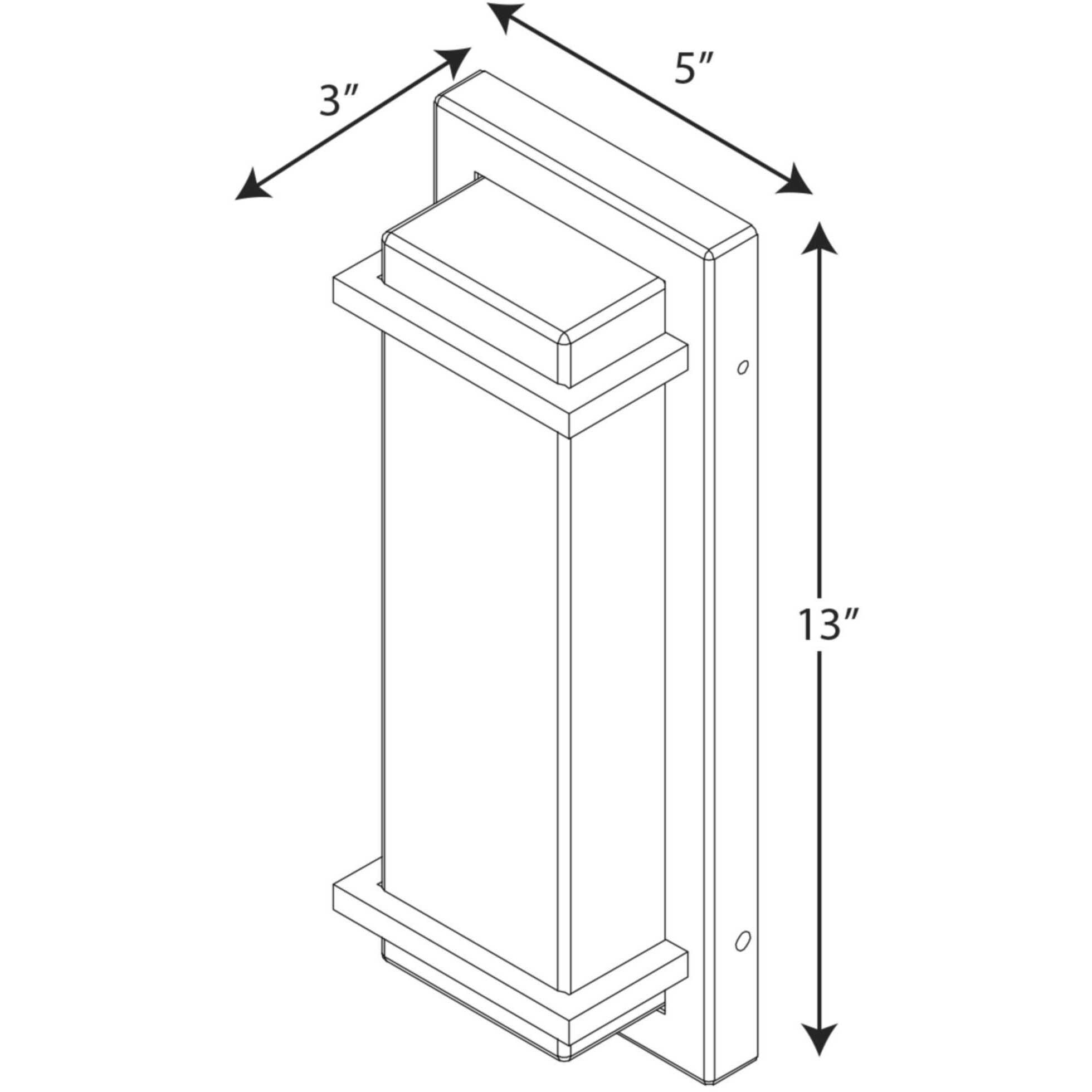 Z-1080 LED LED 13 inch Metallic Gray Outdoor Sconce, Small, Progress LED
