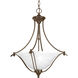 Avalon 3 Light 22 inch Antique Bronze Foyer Pendant Ceiling Light in Alabaster Glass