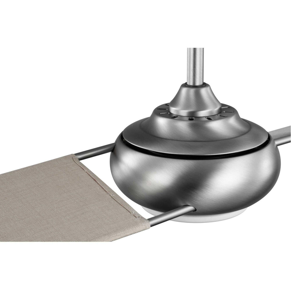 Edisto 54 inch Antique Nickel with Oatmeal Blades Indoor/Outdoor Ceiling Fan, Progress LED