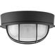 Bulkheads 1 Light 8 inch Textured Black Outdoor Flush Mount, Ceiling or Wall