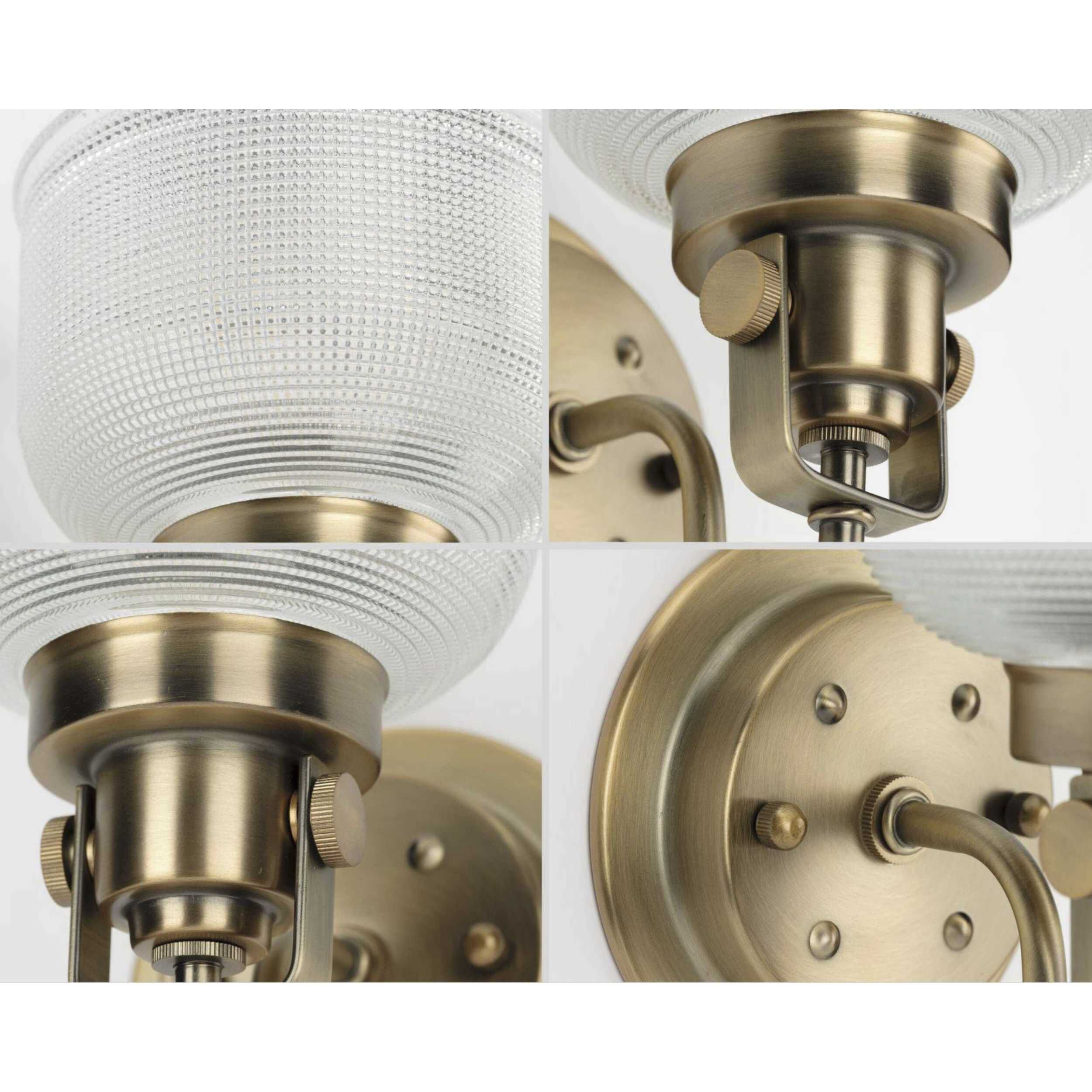 Archie 4 Light 35.5 inch Vintage Brass Bath Vanity Wall Light