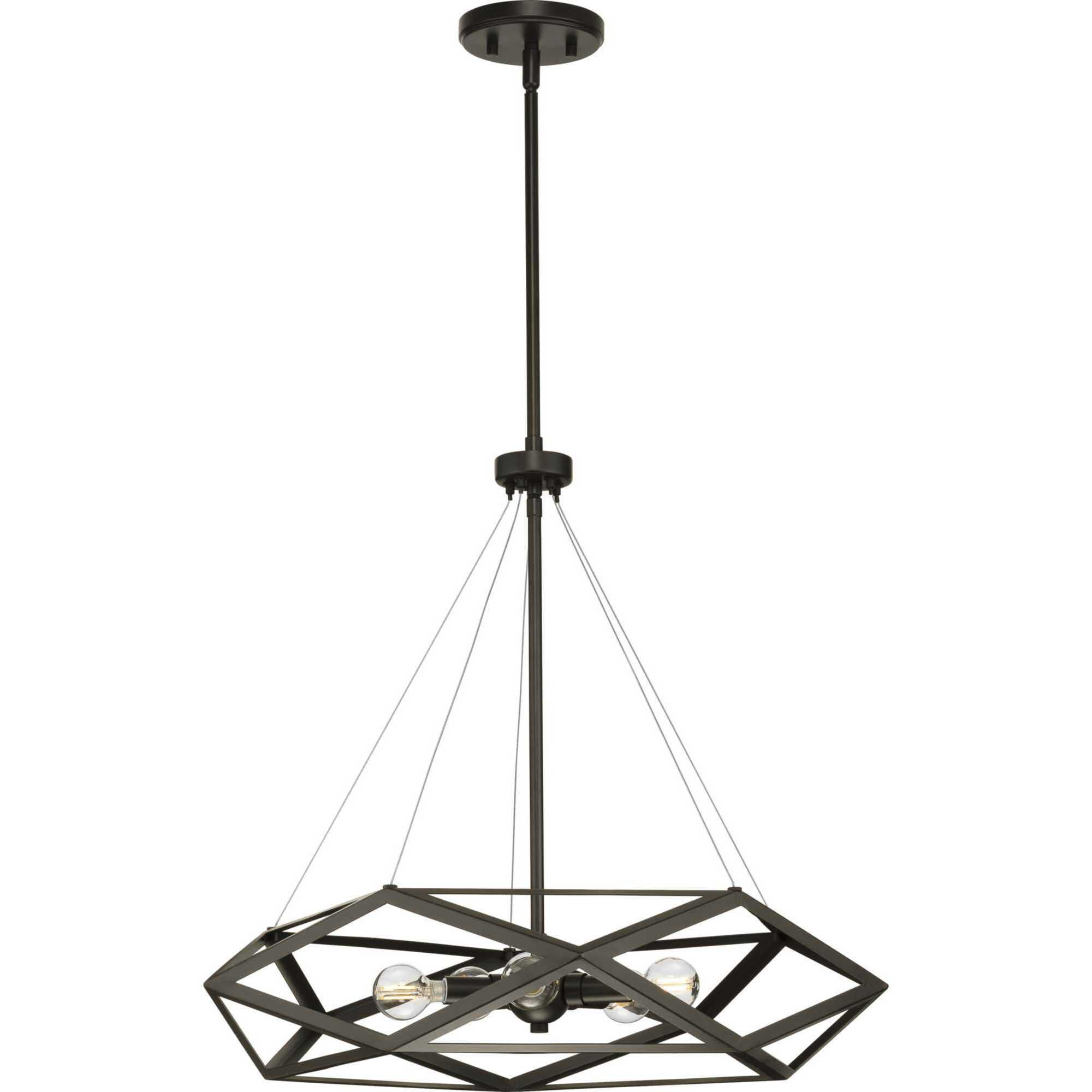 Saucedo 5 Light 24.5 inch Architectural Bronze Pendant Ceiling Light, Design Series