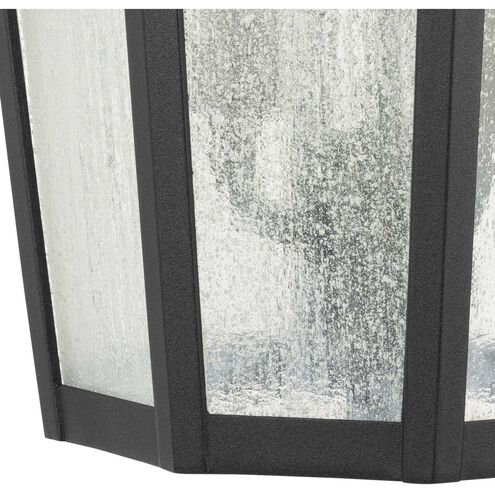 Verdae 1 Light 13 inch Textured Black Outdoor Wall Lantern, Small, Design Series
