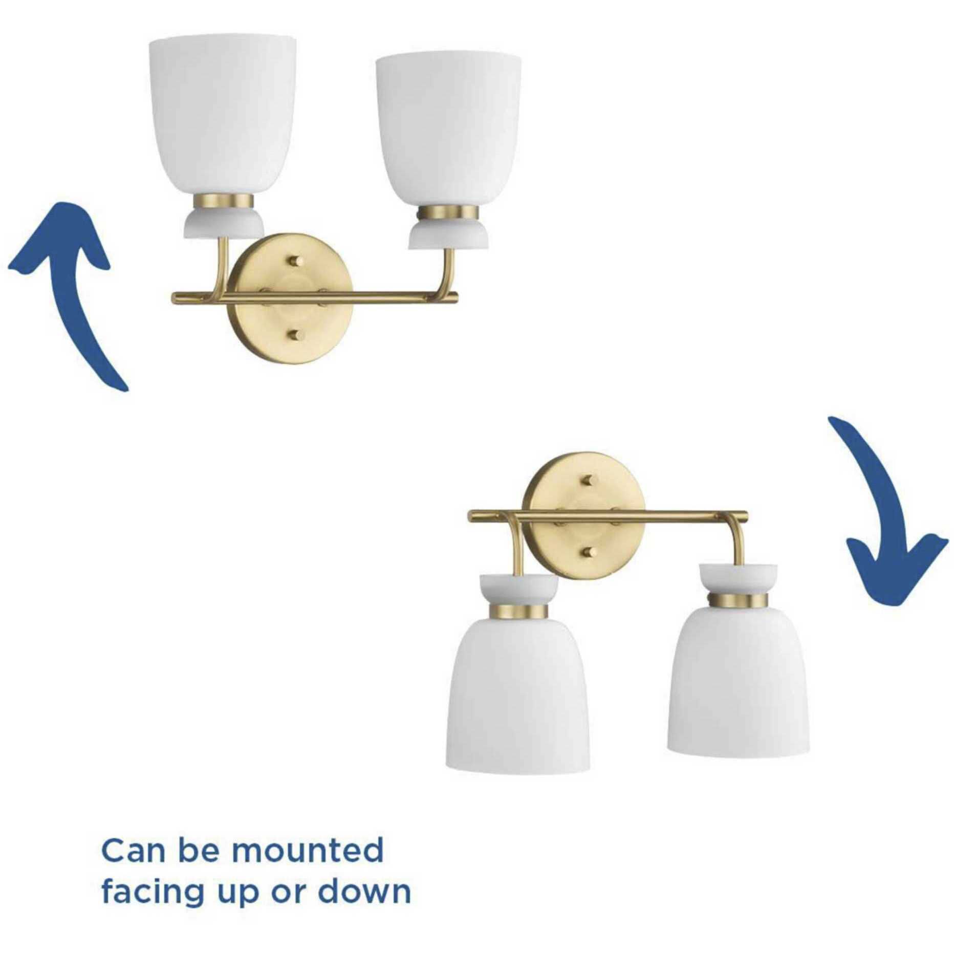 Lexie 2 Light 14 inch Brushed Gold Bathroom Vanity Light Wall Light