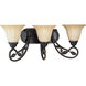 Le Jardin 3 Light 25 inch Espresso Bath Vanity Wall Light