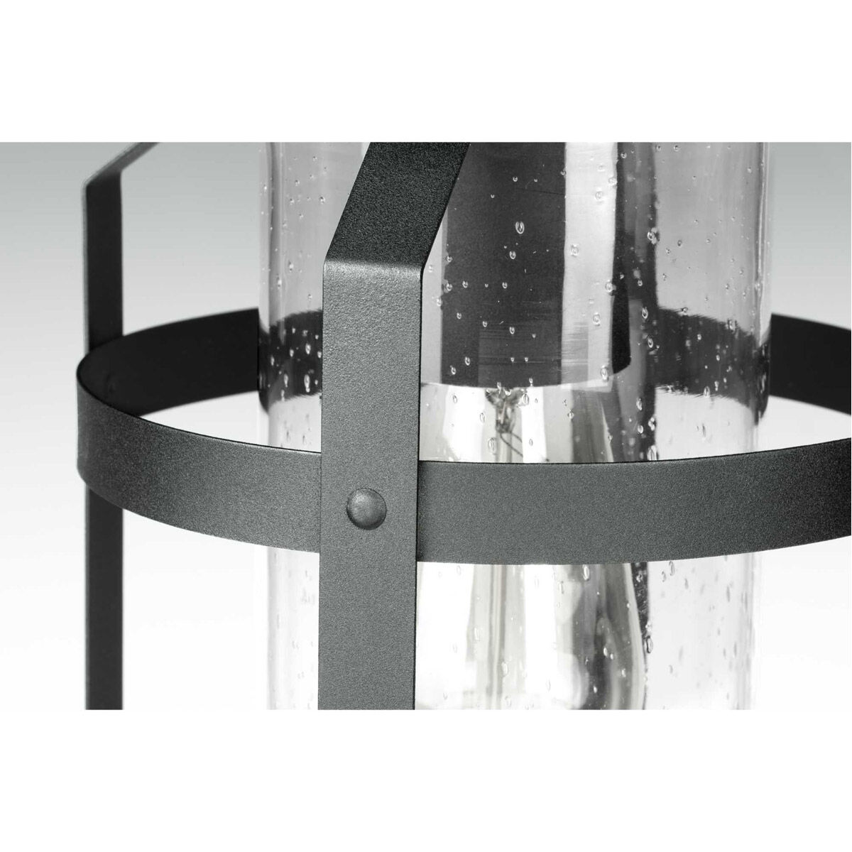 Haslett 1 Light 14 inch Textured Black Outdoor Wall Lantern, Small