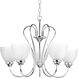 Heart 5 Light 25 inch Polished Chrome Chandelier Ceiling Light