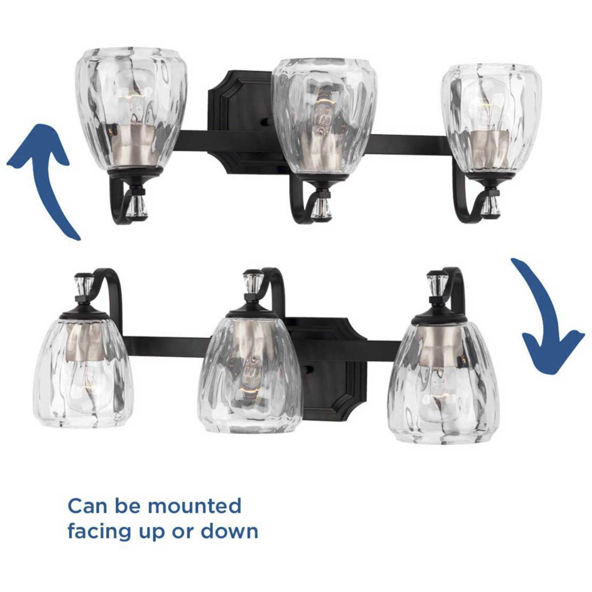 Anjoux 3 Light 23 inch Antique Bronze Bath Vanity Wall Light