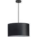 Markor 3 Light 18.12 inch Brushed Nickel/Matte Black/Vintage Brass Drum Pendant Ceiling Light