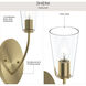 Jheni 1 Light 7 inch Brushed Gold Wall Sconce Wall Light