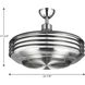 Sanford 24 inch Brushed Nickel Indoor/Outdoor Ceiling Fandelier, Progress LED