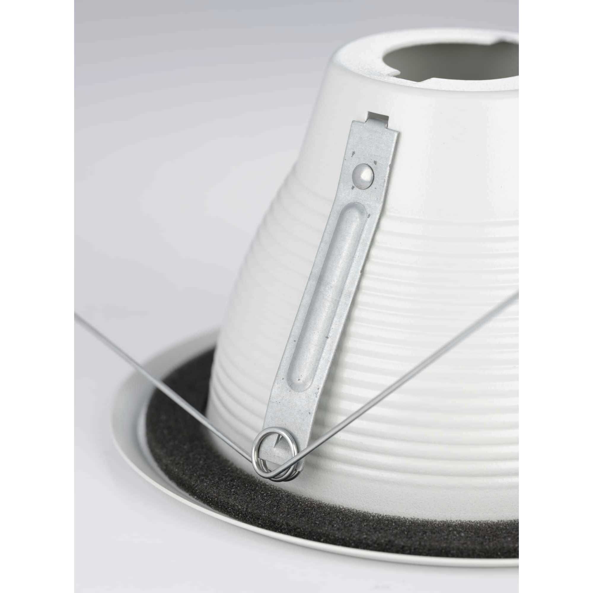 Recessed Lighting Satin White Recessed Shallow Baffle Trim, for 5in Housing P1841-ICAT/P851-ICAT