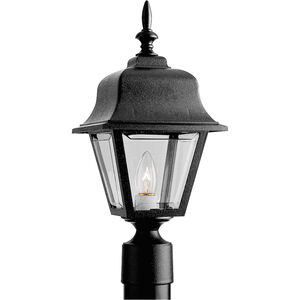 Non-Metallic 1 Light 18 inch Textured Black Outdoor Post Lantern