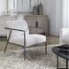 Brisbane Ivory and Warm Gray Boucle Fabric Accent Chair