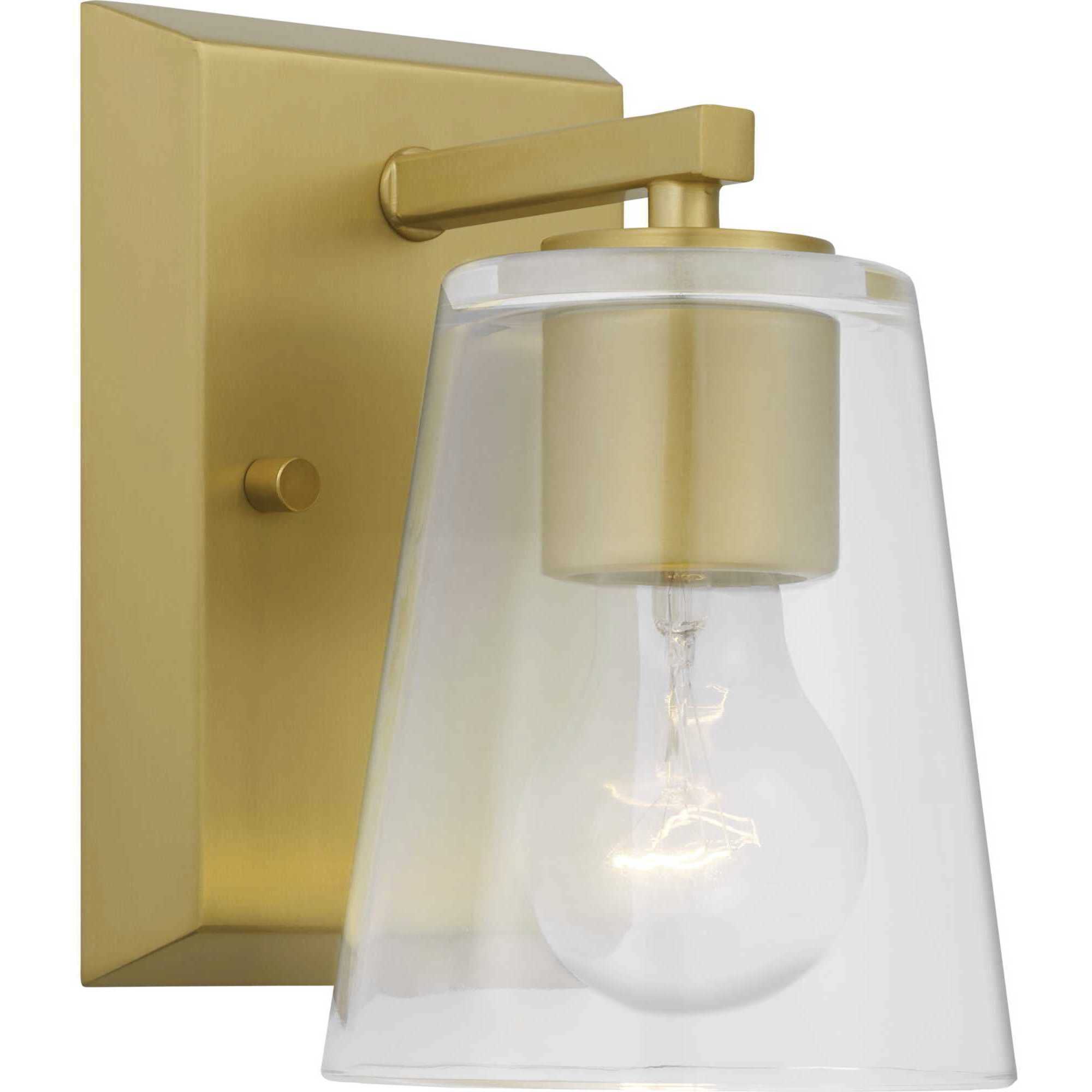 Vertex 1 Light 4.75 inch Brushed Gold Bath Light Wall Light