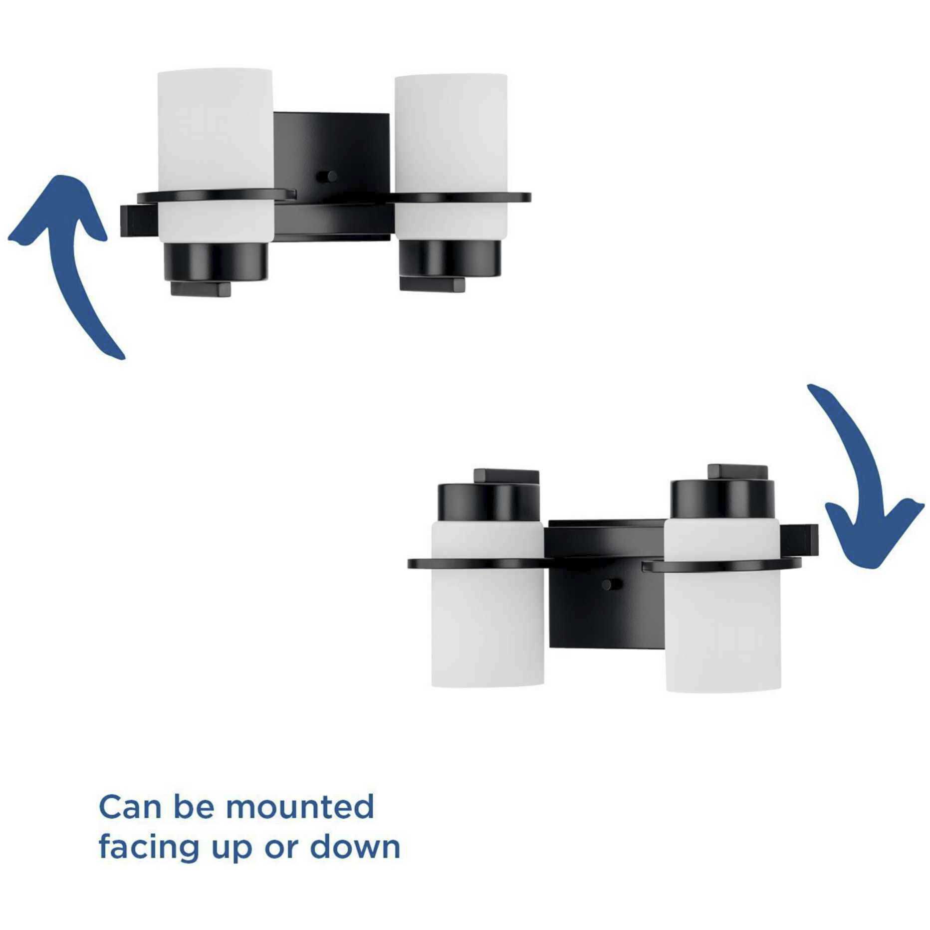 Reiss 2 Light 13.75 inch Matte Black Vanity Light Wall Light