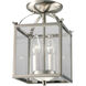 Flat Glass 2 Light 9.44 inch Brushed Nickel Foyer Pendant Ceiling Light