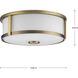 Gilliam 2 Light 12.62 inch Vintage Brass Flushmount Ceiling Light
