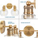 Hansford 2 Light 16 inch Vintage Brass Bath Vanity Wall Light