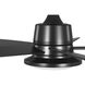 Tarsus 52 inch Matte Black with Matte Black/Rustic Charcoal Blades Ceiling Fan, Progress LED