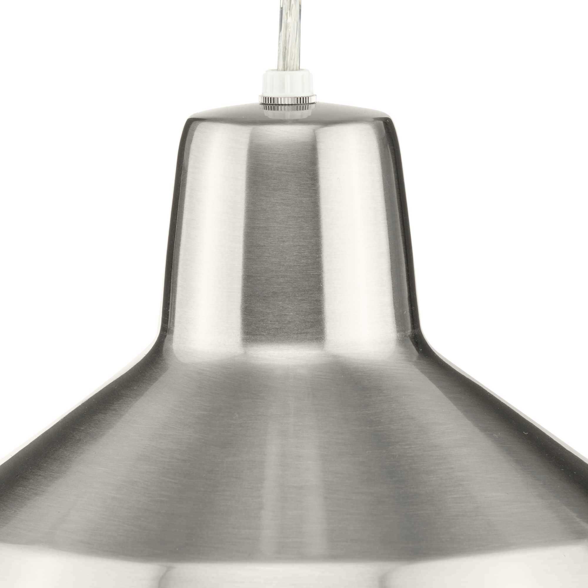 Metal Shade 1 Light 10 inch Brushed Nickel Mini-Pendant Ceiling Light in Standard